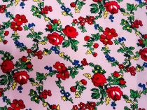 Textillux.sk - produkt Polyesterová látka krojová s malým kvetom šírka 145 cm - 1236 malý kvet-ružová