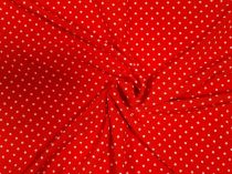 Textillux.sk - produkt Polyesterová šatovka bodka 4mm 145 cm  - 1- biela bodka 4mm, červená