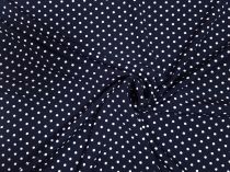 Textillux.sk - produkt Polyesterová šatovka bodka 4mm 145 cm  - 2- biela bodka 4mm, tmavomodrá