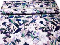 Textillux.sk - produkt Polyesterová šatovka fialové kvety 150 cm