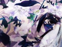 Textillux.sk - produkt Polyesterová šatovka fialové kvety 150 cm