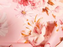 Textillux.sk - produkt Polyesterová šatovka ružové kvety a margarétka 150 cm