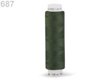 Textillux.sk - produkt Polyesterové nite Unipoly návin 100 m - 687 olivová zeleň tmavá