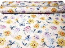 Textillux.sk - produkt Polyesterová šatovka hortenzie a pivonky 150 cm