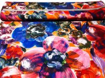 Textillux.sk - produkt Polyesterová šatovka kvety maľované štetcom 150 cm