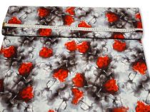 Textillux.sk - produkt Polyesterová šatovka ruže na maľovanom podklade 145 cm