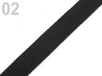 Textillux.sk - produkt Popruh polypropylénový šírka 15 mm biely, čierny - 2 čierna