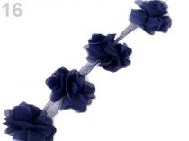 Textillux.sk - produkt Prámik kvet na tyle šírka 60 mm - 16 modrá berlínska
