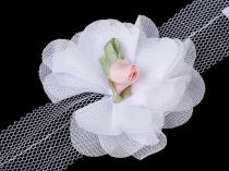 Textillux.sk - produkt Prámik kvet s ružičkou na tyle šírka 60 mm