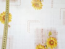 Textillux.sk - produkt Okrúhle PVC obrusy do interiéru a záhrady priemer 140 cm - 50-  slnečnica s včielkou