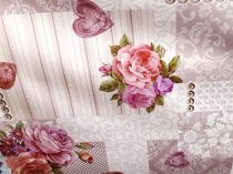 Textillux.sk - produkt Okrúhle PVC obrusy do interiéru a záhrady priemer 140 cm - 68 ruža ornament