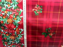Textillux.sk - produkt Okrúhle PVC obrusy do interiéru a záhrady priemer 140 cm - 69 vianočné káro
