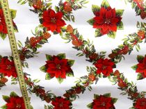 Textillux.sk - produkt Okrúhle PVC obrusy do interiéru a záhrady priemer 140 cm - 74 vianočná ruža piko