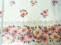 Textillux.sk - produkt Okrúhle PVC obrusy do interiéru a záhrady priemer 140 cm - 239 honosný kvet s bordúrou