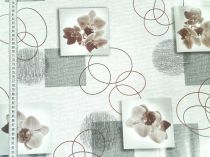 Textillux.sk - produkt Okrúhle PVC obrusy do interiéru a záhrady priemer 140 cm - 254 sivá orchidea
