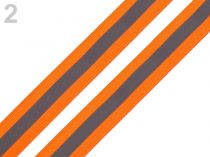 Textillux.sk - produkt Reflexná páska šírka 25 mm na tkanine - 2 oranžová   neon