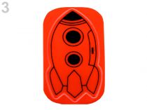 Textillux.sk - produkt Reflexná samolepka raketa, lebka - 3 oranžová refexná