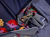 Textillux.sk - produkt Rifľová látka s bordúrou pestrý kvet 145 cm
