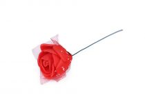 Textillux.sk - produkt Ruže na drôtiku / polotovar na výväzky s tylom Ø25 mm