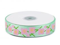 Textillux.sk - produkt Rypsová stuha kvety šírka 26 mm