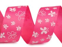 Textillux.sk - produkt Rypsová stuha s motýľmi  šírka 26 mm 