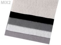 Textillux.sk - produkt Farebná sada dekoratívnych filcov / plstí 10x45 cm - mix č. 2
