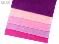 Textillux.sk - produkt Farebná sada dekoratívnych filcov / plstí 10x45 cm - mix č. 6
