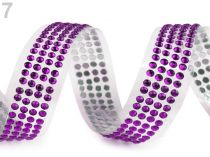 Textillux.sk - produkt Samolepiaca páska šírka 13 mm perly a kamienky - 7 fialová purpura