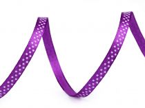 Textillux.sk - produkt Saténová stuha s bodkami šírka 6 mm - 5 fialová