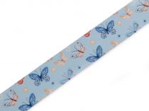 Textillux.sk - produkt Saténová stuha s motýľmi šírka 25 mm