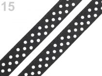 Textillux.sk - produkt Saténová stuha šírka 10 mm s bodkami - 15 čierna