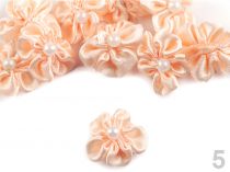 Textillux.sk - produkt Saténový kvet Ø25 mm s perlou