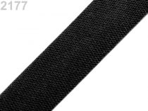 Textillux.sk - produkt Saténový šikmý prúžok šírka 15mm,zažehlený   - 2177 čierna