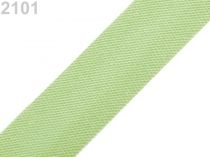 Textillux.sk - produkt Saténový šikmý prúžok šírka 15mm,zažehlený   - 2101 zelená sv.