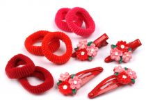Textillux.sk - produkt Set do vlasov - gumičky a sponky s kvetinkami