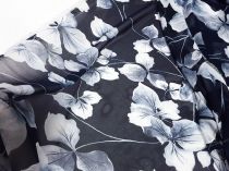 Textillux.sk - produkt Šifónová šatovka s bielym kvetom 145 cm