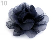 Textillux.sk - produkt Šifónový kvet Ø8 cm - 10 (9 cm) modrá tmavá