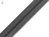 Textillux.sk - produkt Šikmý proužek bavlnený šírka 16 mm zažehlený - 4 / 13 šedá