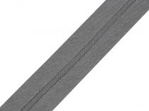 Textillux.sk - produkt Šikmý prúžok bavlnený elastický šírka 20 mm zažehlený - 3/ 17 šedá
