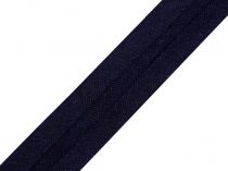 Textillux.sk - produkt Šikmý prúžok bavlnený elastický šírka 20 mm zažehlený - 4/ 23 modrá tmavá