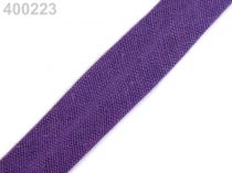 Textillux.sk - produkt Šikmý prúžok bavlnený šírka  14mm zažehlený - 400 223 fialová tmavá