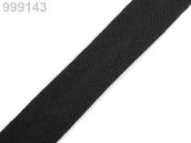 Textillux.sk - produkt Šikmý prúžok bavlnený šírka  14mm zažehlený - 999 143 čierna