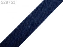 Textillux.sk - produkt Šikmý prúžok bavlnený šírka  14mm zažehlený - 529 753 modrá temná