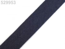 Textillux.sk - produkt Šikmý prúžok bavlnený šírka  14mm zažehlený - 529 953 šedočierna tm.