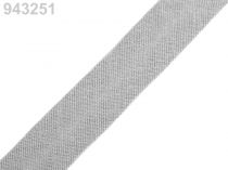 Textillux.sk - produkt Šikmý prúžok bavlnený šírka  14mm zažehlený - 943 251 šedá svetlá