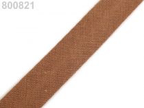 Textillux.sk - produkt Šikmý prúžok bavlnený šírka  14mm zažehlený - 800 821 hnedá koňak