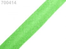Textillux.sk - produkt Šikmý prúžok bavlnený šírka  14mm zažehlený - 700 414 zelená sv.