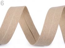 Textillux.sk - produkt Šikmý prúžok bavlnený šírka 18 mm zažehlený - 6 / 2 béžová