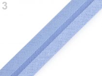 Textillux.sk - produkt Šikmý prúžok bavlnený šírka 20 mm zažehlený - 3 / 15 modrá svetlá