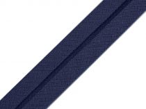 Textillux.sk - produkt Šikmý prúžok bavlnený šírka 20 mm zažehlený - 20 modrá temná